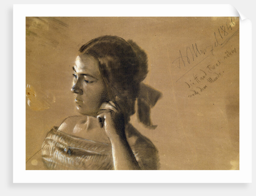 Study for a portrait of Mrs Von Maercker, 1846 by Adolph Friedrich Erdmann von Menzel