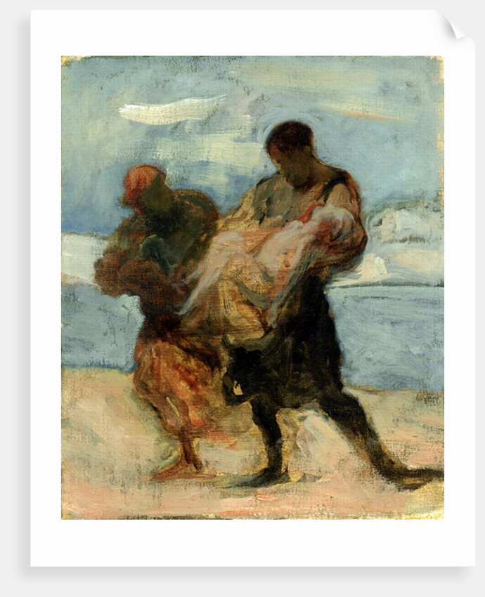 The Rescue, c.1870 by Honore Daumier