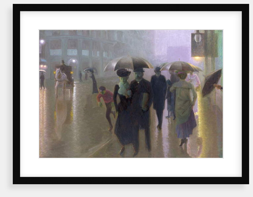Street Scene in Rainy Weather by Julius von Ehren