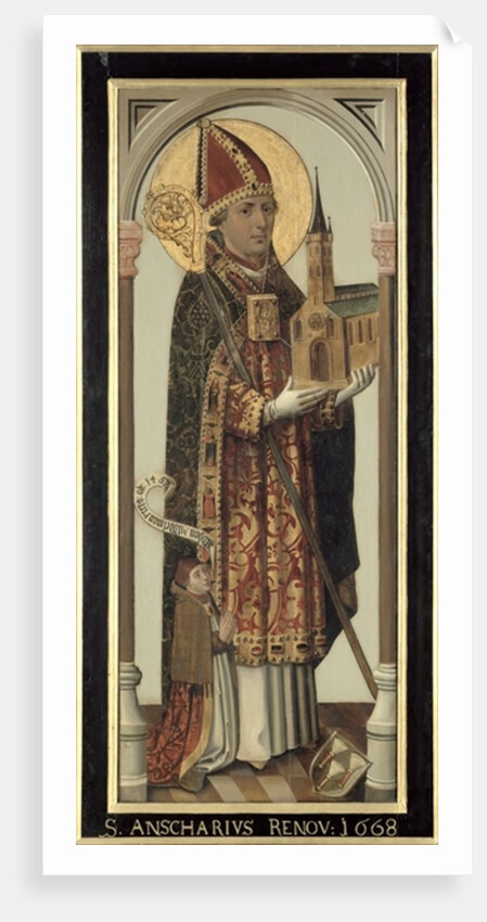 Votive Panel Depicting St. Ansgar, 1457 by Hans Bornemann