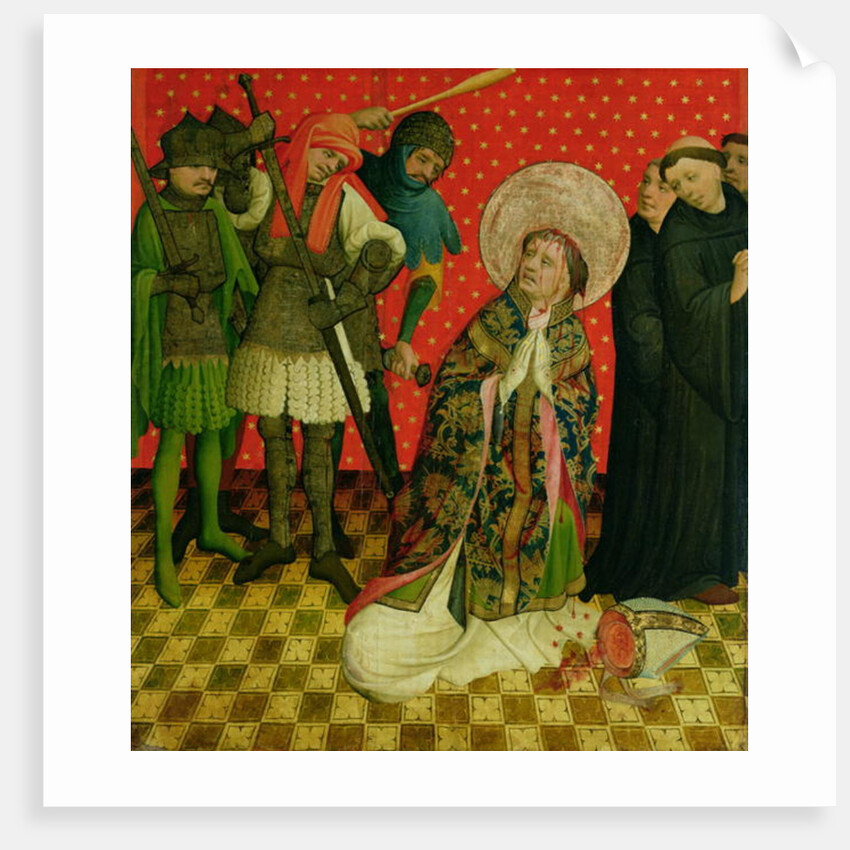 The Martyrdom of St. Thomas of Canterbury, panel from the St. Thomas Altar from St. John's Church, Hamburg, begun in 1424 by Francke Master