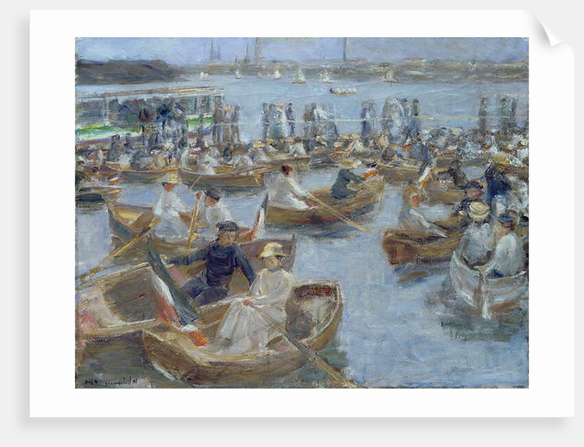 Evening at the Uhlenhorster Fahrhaus, 1910 by Max Liebermann