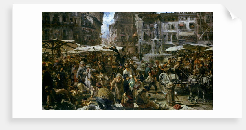 The Market of Verona, 1884 by Adolph Friedrich Erdmann von Menzel