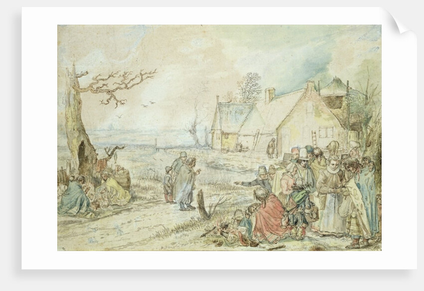Landscape with Gypsy Fortune-Tellers by Hendrik Avercamp