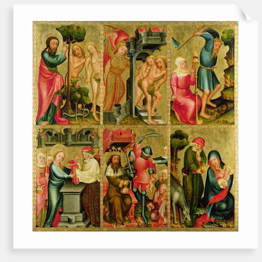 Right wing of the High Altar of St. Peter's in Hamburg, the Grabower Altar, 1383 by Master Bertram of Minden