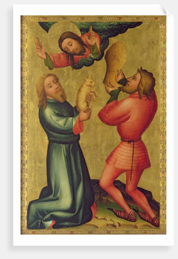 The Offerings of Cain and Abel from the High Altar of St. Peter's in Hamburg, The Grabower Altar, 1383 by Master Bertram of Minden