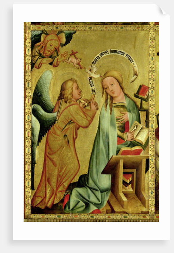 The Annunciation from the High Altar of St. Peter's in Hamburg, the Grabower Altar, 1383 by Master Bertram of Minden