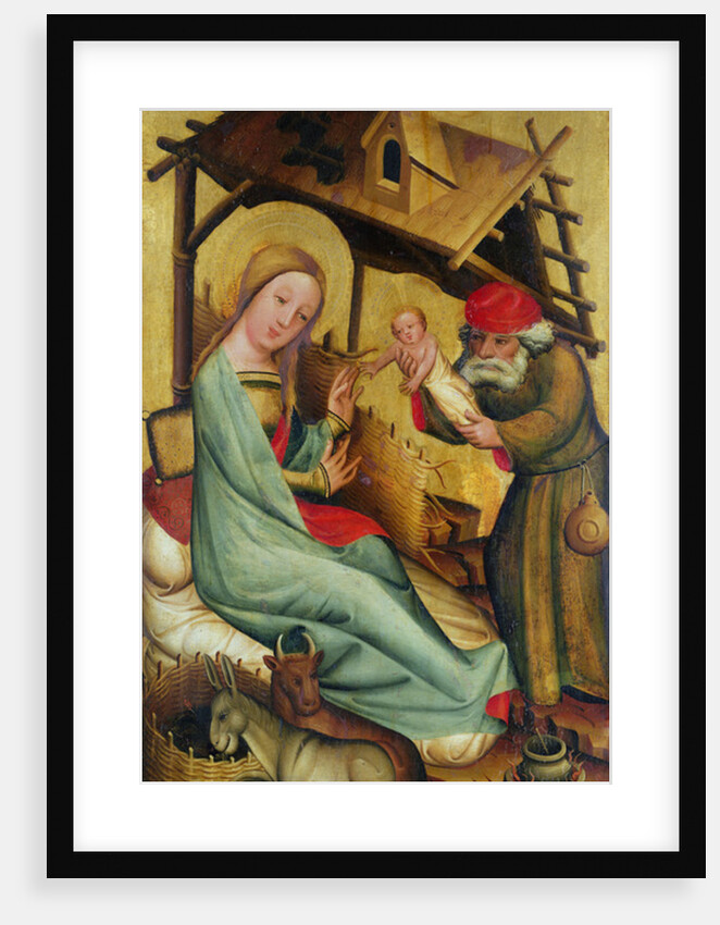 The Nativity from the High Altar of St. Peter's in hamburg, the Grabower Altar, 1383 by Master Bertram of Minden
