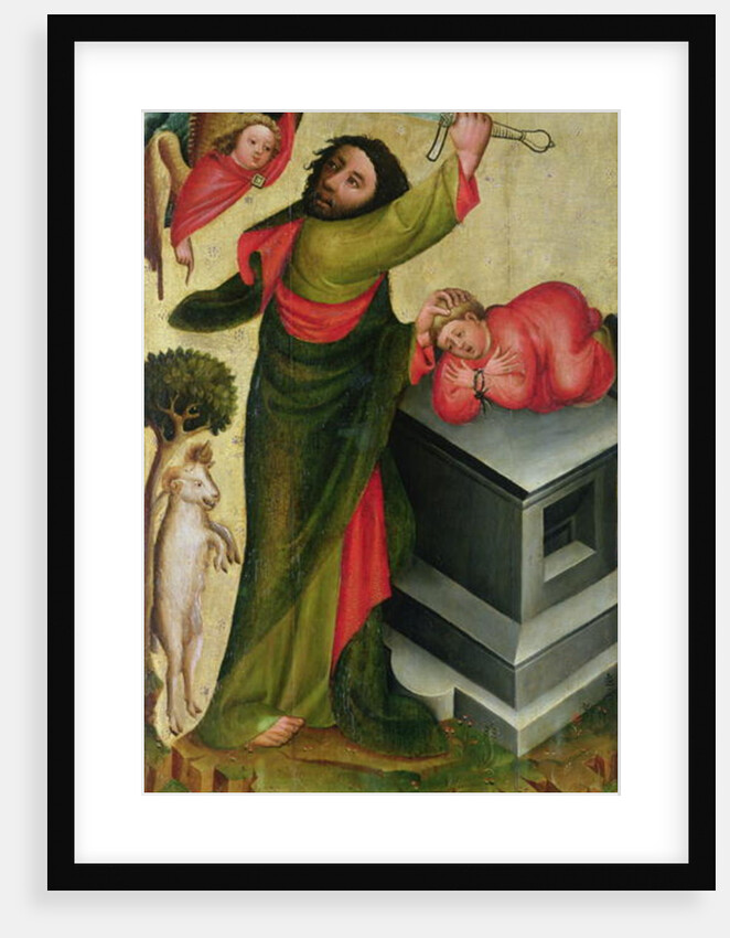 The Sacrifice of Isaac from the High Altar of St. Peter's in Hamburg, the Grabower Altar, 1383 by Master Bertram of Minden