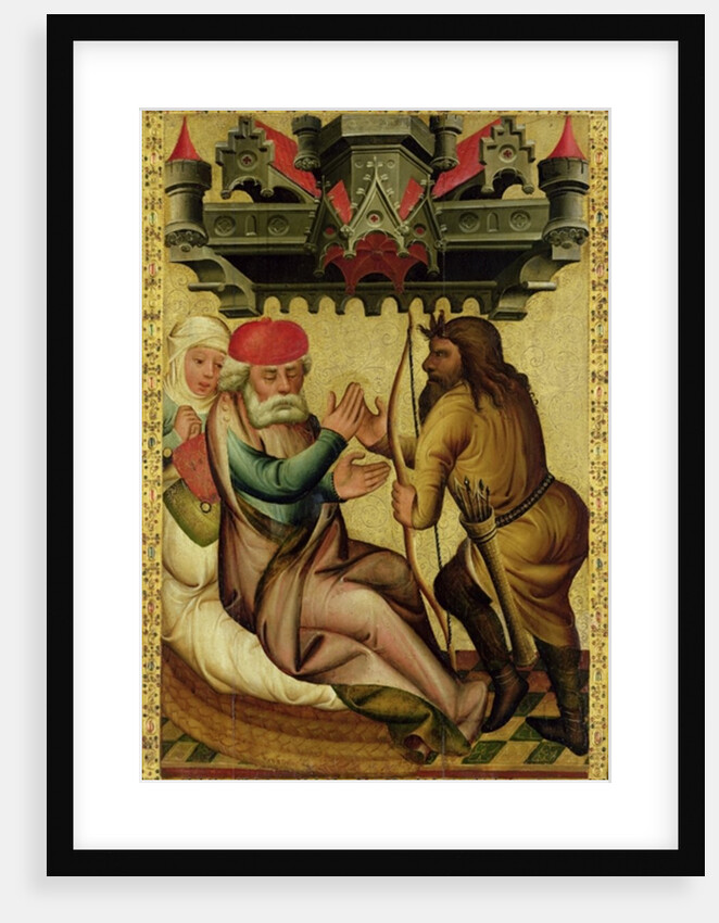 Isaac and Esau from the High Altar of St. Peter's in Hamburg, the Grabower Altar, 1383 by Master Bertram of Minden