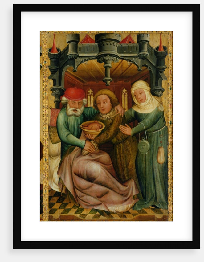 The Stolen Blessing from the High Altar of St. Peter's in Hamburg, the Grabower Altar, 1383 by Master Bertram of Minden
