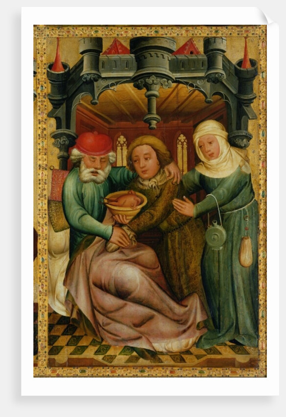 The Stolen Blessing from the High Altar of St. Peter's in Hamburg, the Grabower Altar, 1383 by Master Bertram of Minden