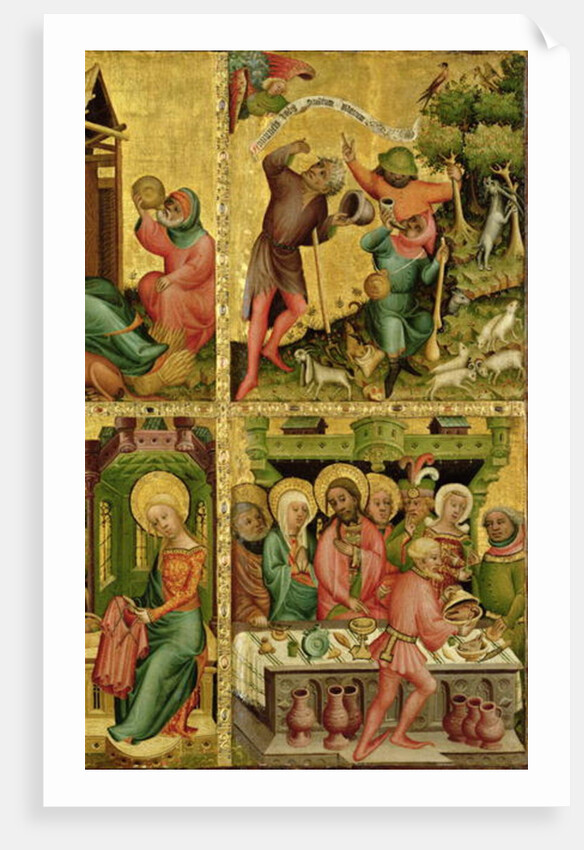 The Annunciation to the Shepherds and the Marriage at Cana by Master Bertram of Minden