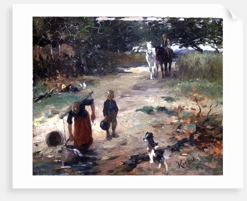 At the Village Pond, c.1888 by Thomas Ludwig Herbst