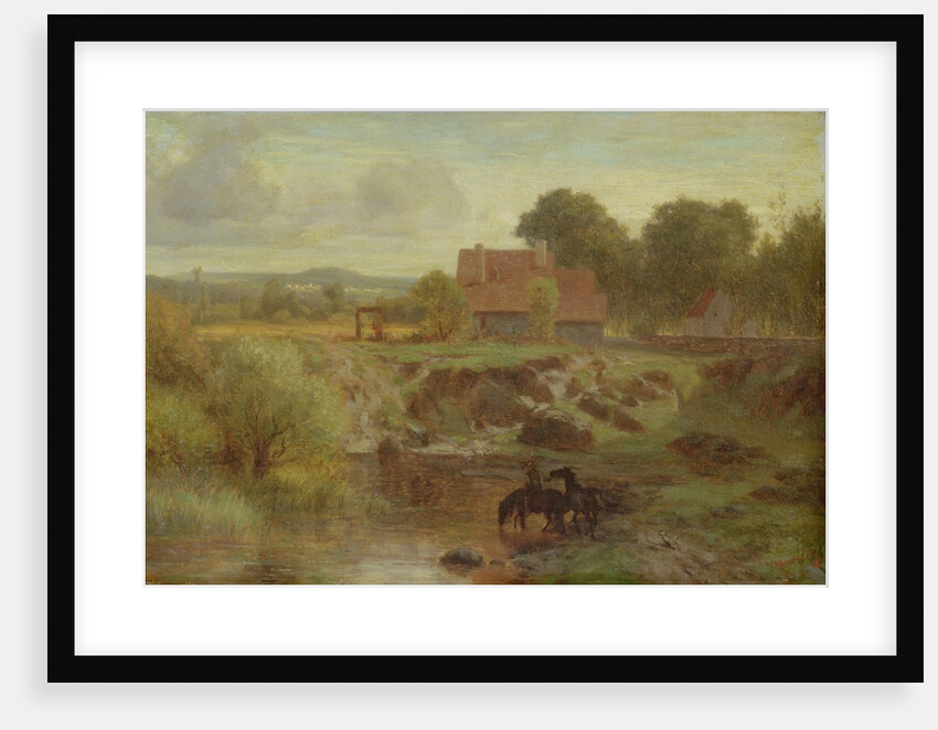 Horses Crossing a River in the Ile de France, 1855 by Peter Burnitz