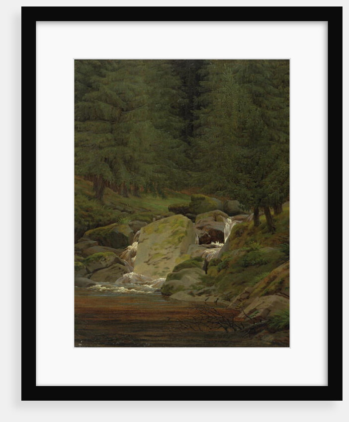 The Evergreens by the Waterfall by Caspar David Friedrich