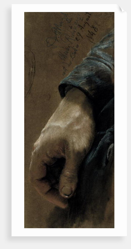 My Right Hand Drawn With my Left Hand, 1848 by Adolph Friedrich Erdmann von Menzel
