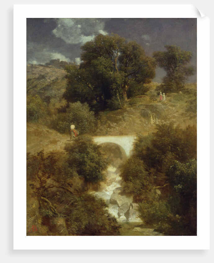 Roman Landscape with a Bridge, 1863 by Arnold Bocklin