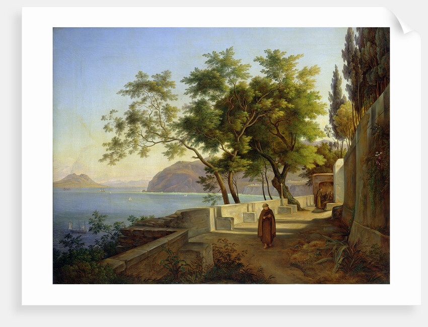 The Terrace of the Capucins in Sorrento, 1828 by Joachim Faber