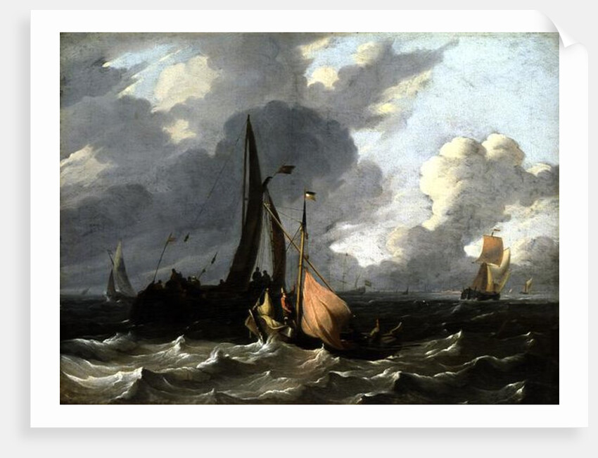 Seascape by Ludolf I Backhuysen