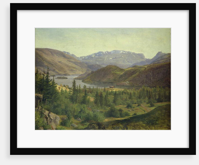 Hjelle in Valders Tile Fjord, 1835 by Louis Gurlitt