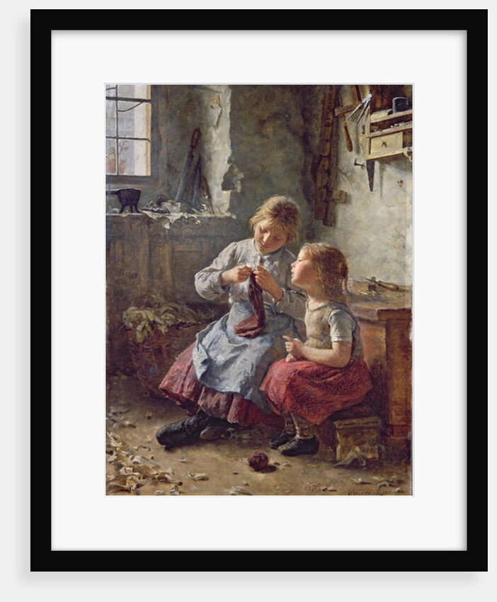 Knitting, 1891 by Simon Glucklich