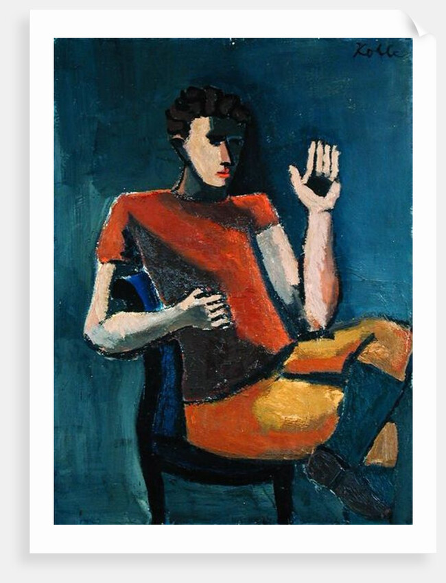Seated Man with a Raised Hand by Helmut von Hugel Kolle