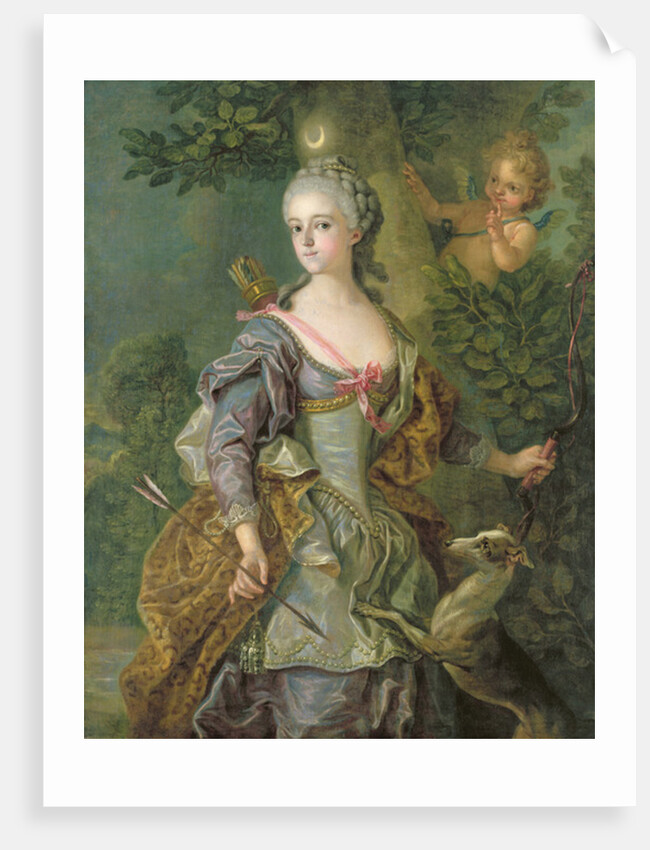 Luise Henriette Wilhelmine von Anhalt-Dessau as Diana by Charles-Amedee-Philippe van Loo