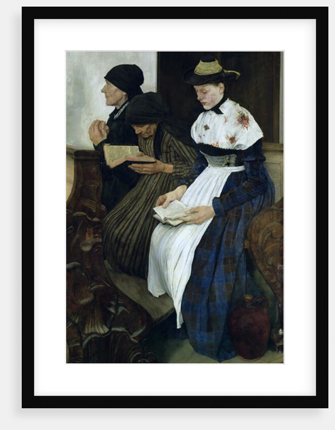 Three Women in Church by Wilhelm Maria Hubertus Leibl