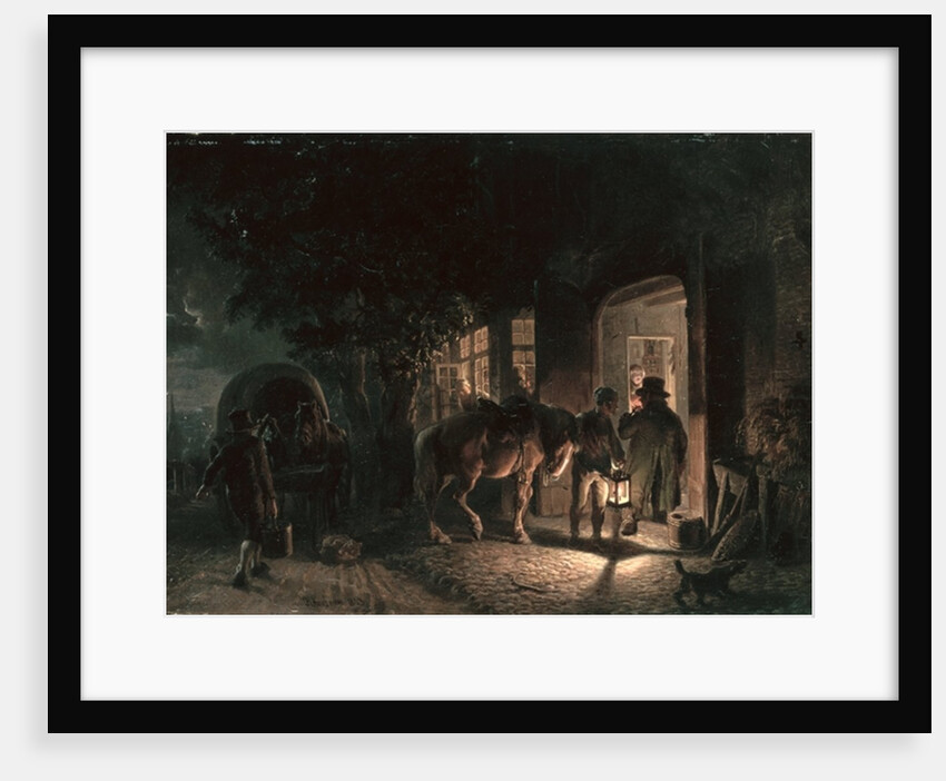 In front of the Pub, 1843 by Hermann Kauffmann