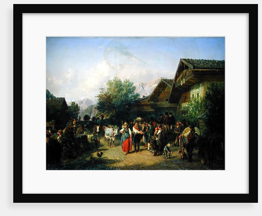 Homecoming from the Alpine Pasture, 1848 by Hermann Kauffmann