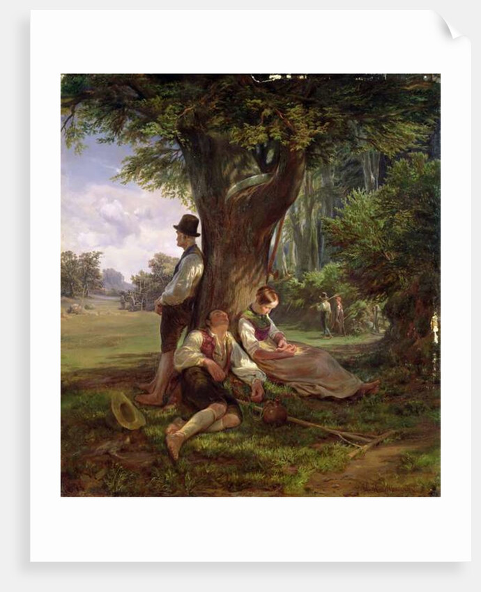 Peasants having a Siesta, 1841 by Hermann Kauffmann