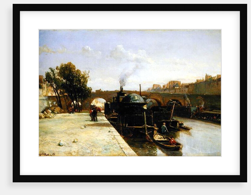 The Seine at Pont Marie, Paris, 1851 by Johan-Barthold Jongkind