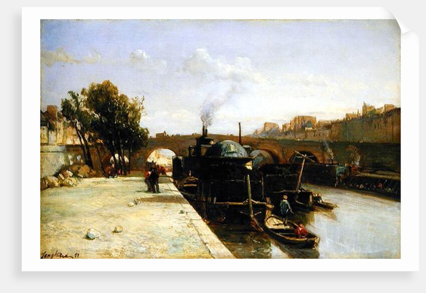 The Seine at Pont Marie, Paris, 1851 by Johan-Barthold Jongkind