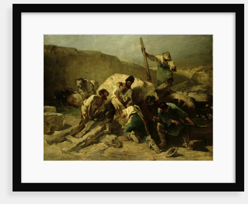 Transporting Stone Blocks by Friedrich von Keller