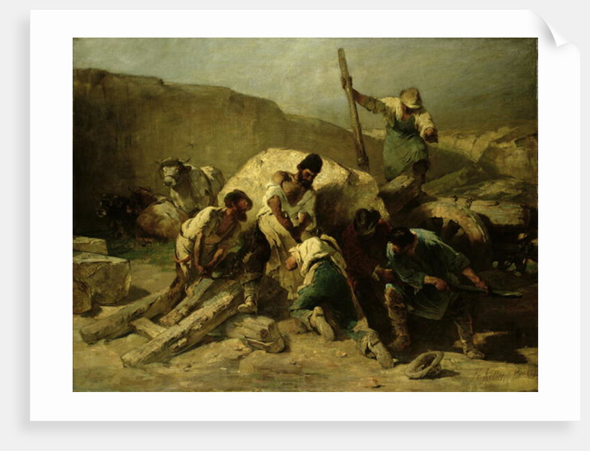 Transporting Stone Blocks by Friedrich von Keller