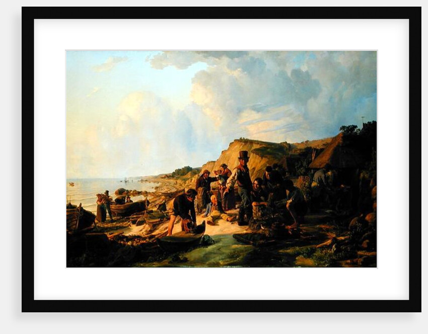 The Homecoming of the Fisherman at Probsteier, 1837 by Hermann Kauffmann