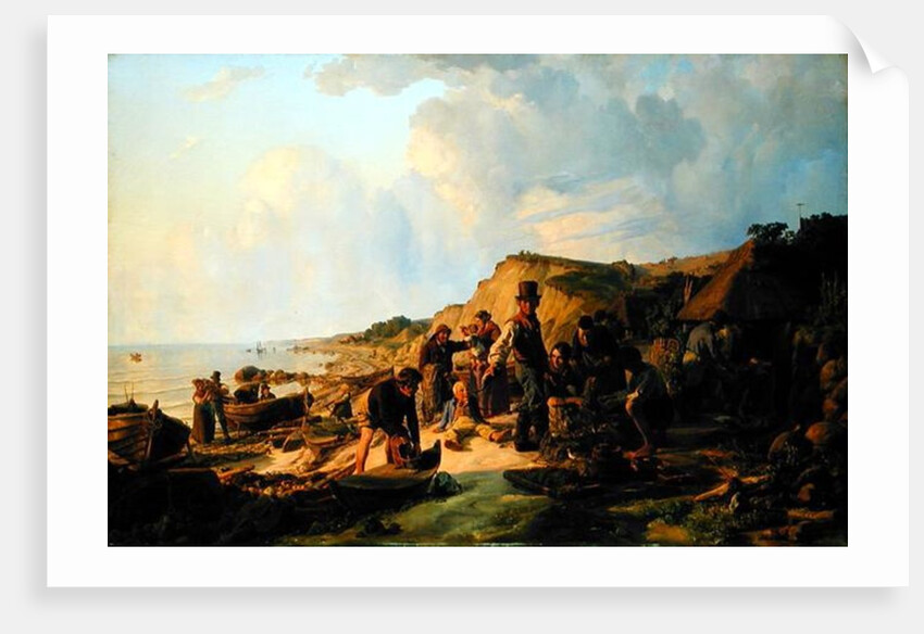 The Homecoming of the Fisherman at Probsteier, 1837 by Hermann Kauffmann