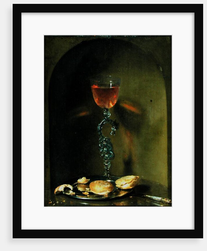 Still Life with Bread and Wine Glass by Isaac Luttichuys
