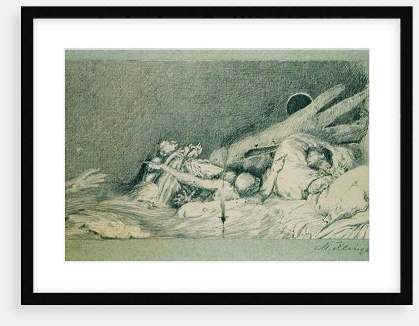 Anguish from a series of ten plates from 'Paraphrase on the Discovery of a Glove' by Max Klinger