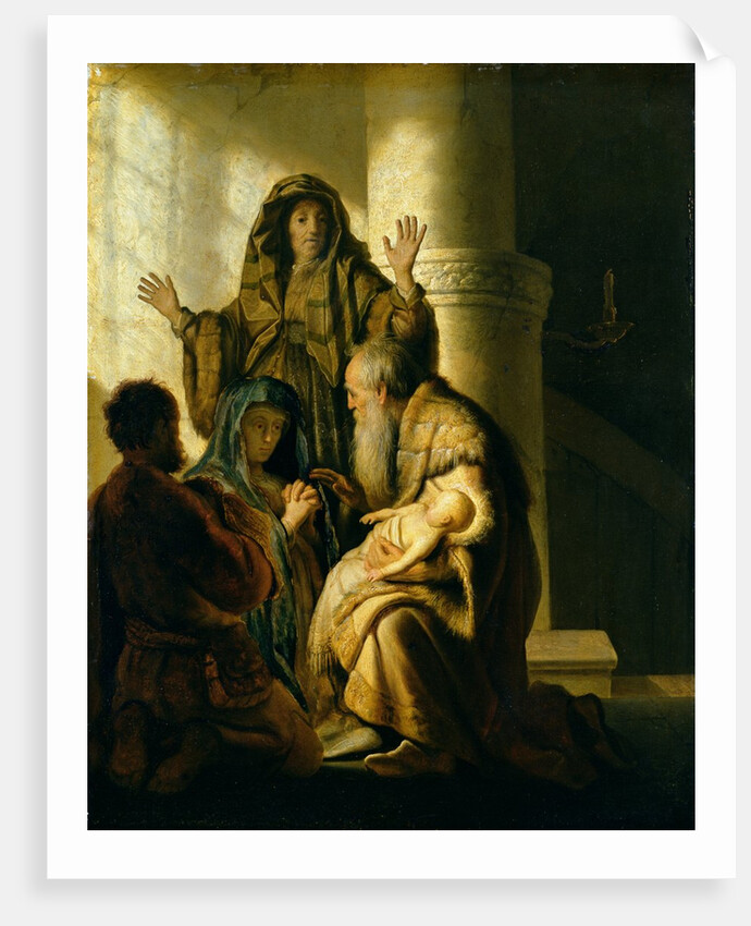 Simeon and Hannah in the Temple, c.1627 by Rembrandt Harmensz. van Rijn