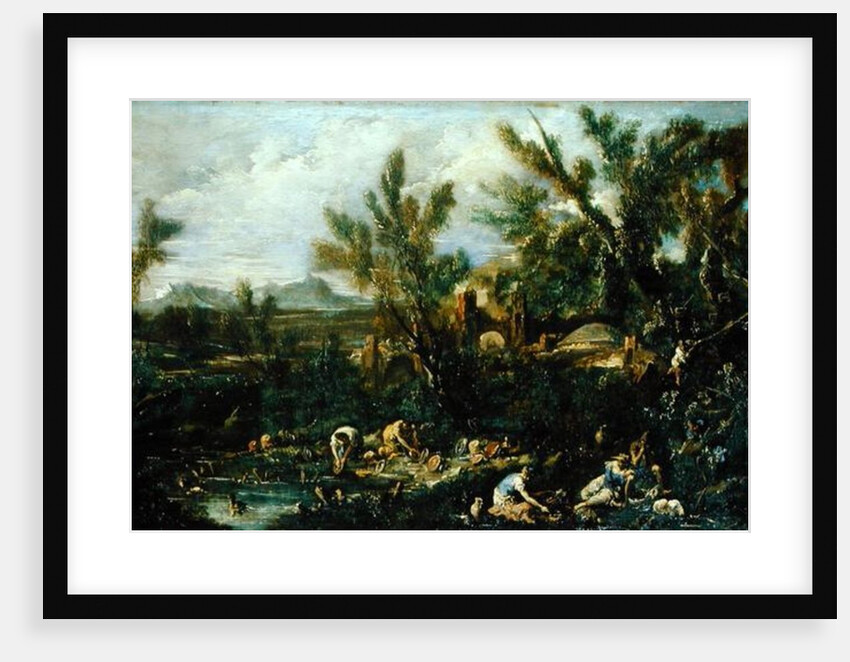 Landscape with Crockery Washers by Alessandro Magnasco