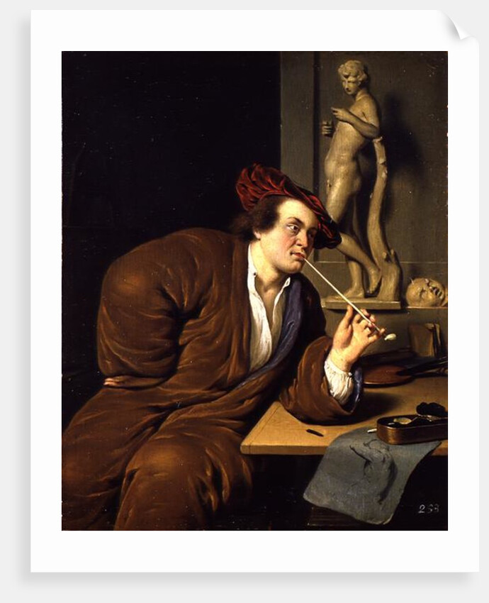 Smoker, possibly a self portrait, 1688 by Frans van Mieris