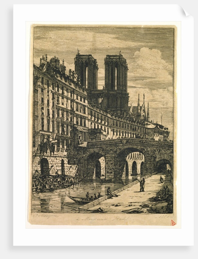 The Little Bridge, 1850 by Charles Meryon