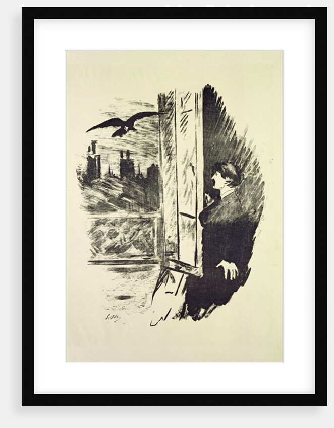 Illustration for 'The Raven', by Edgar Allen Poe, 1875 by Edouard Manet