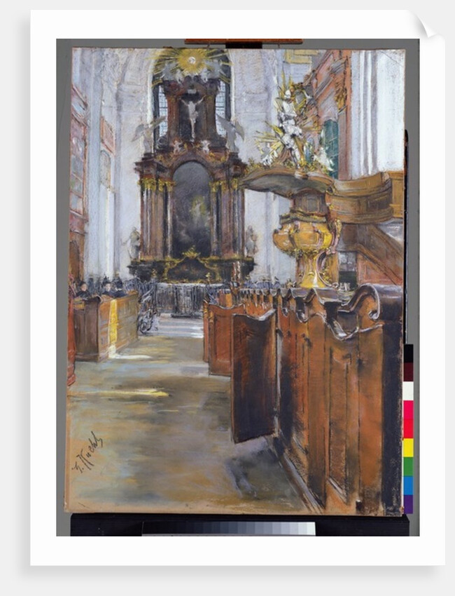 Interior of St. Michaelis in Hamburg, 1890 by Gotthardt Johann Kuehl