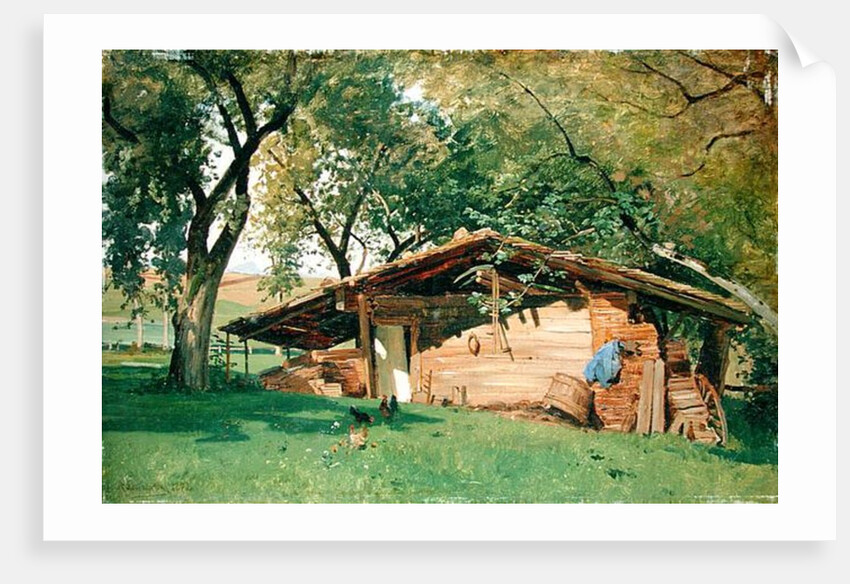 A Hut at Chiemsee, 1872 by Ascan Lutteroth