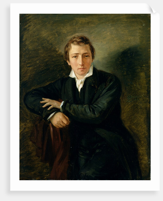 Portrait of Heinrich Heine 1831 by Moritz Daniel Oppenheim