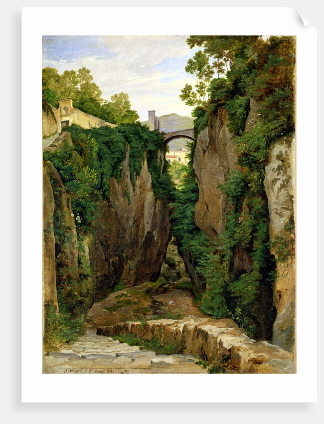 Rocky Ravine at Sorrento, 1823 by Heinrich Reinhold