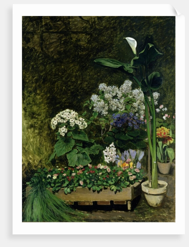 Flowers in a Greenhouse, 1864 by Pierre Auguste Renoir